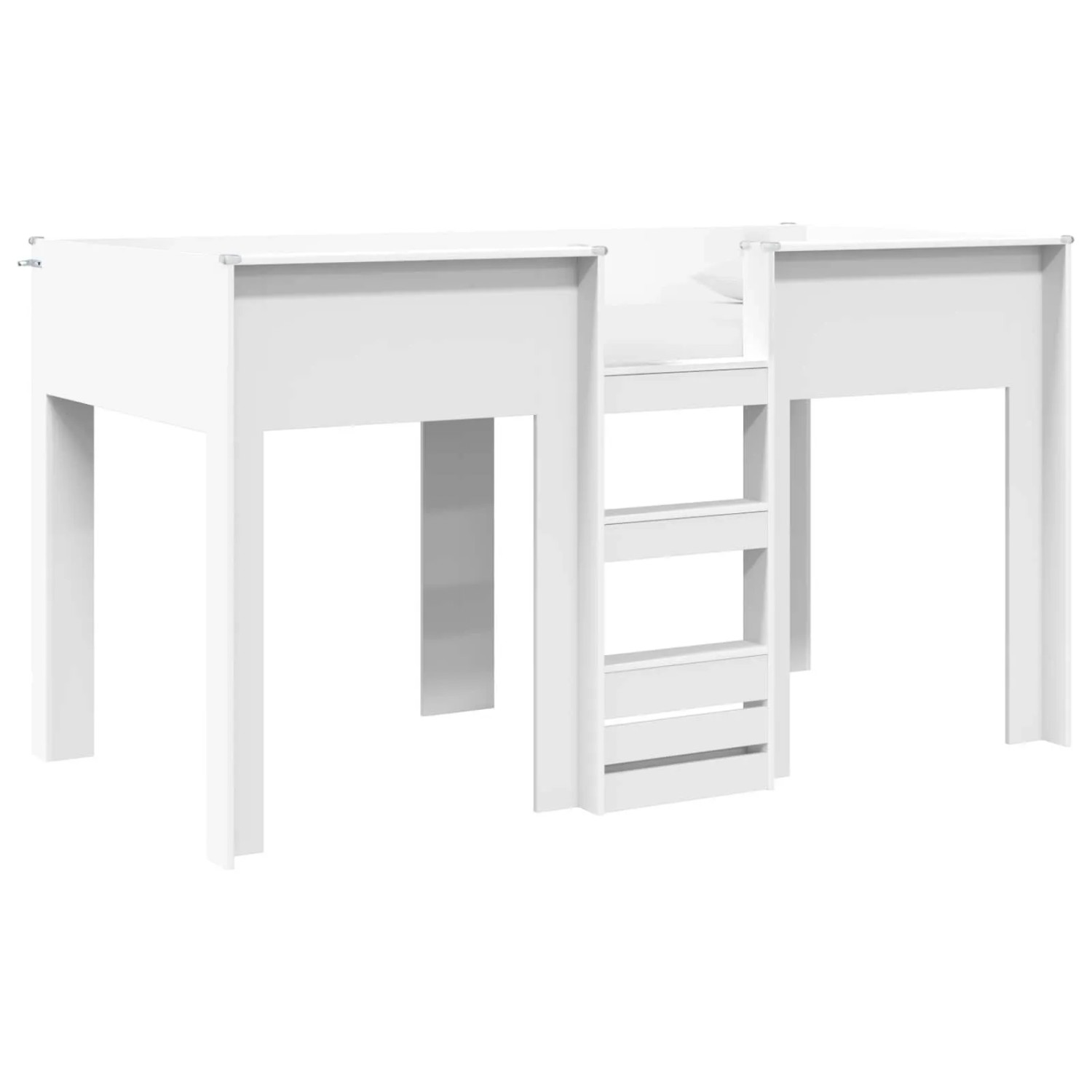 vidaXL Etagenbett für Kinder Weiß 80 x 200 cm Holzwerkstoff 3410483