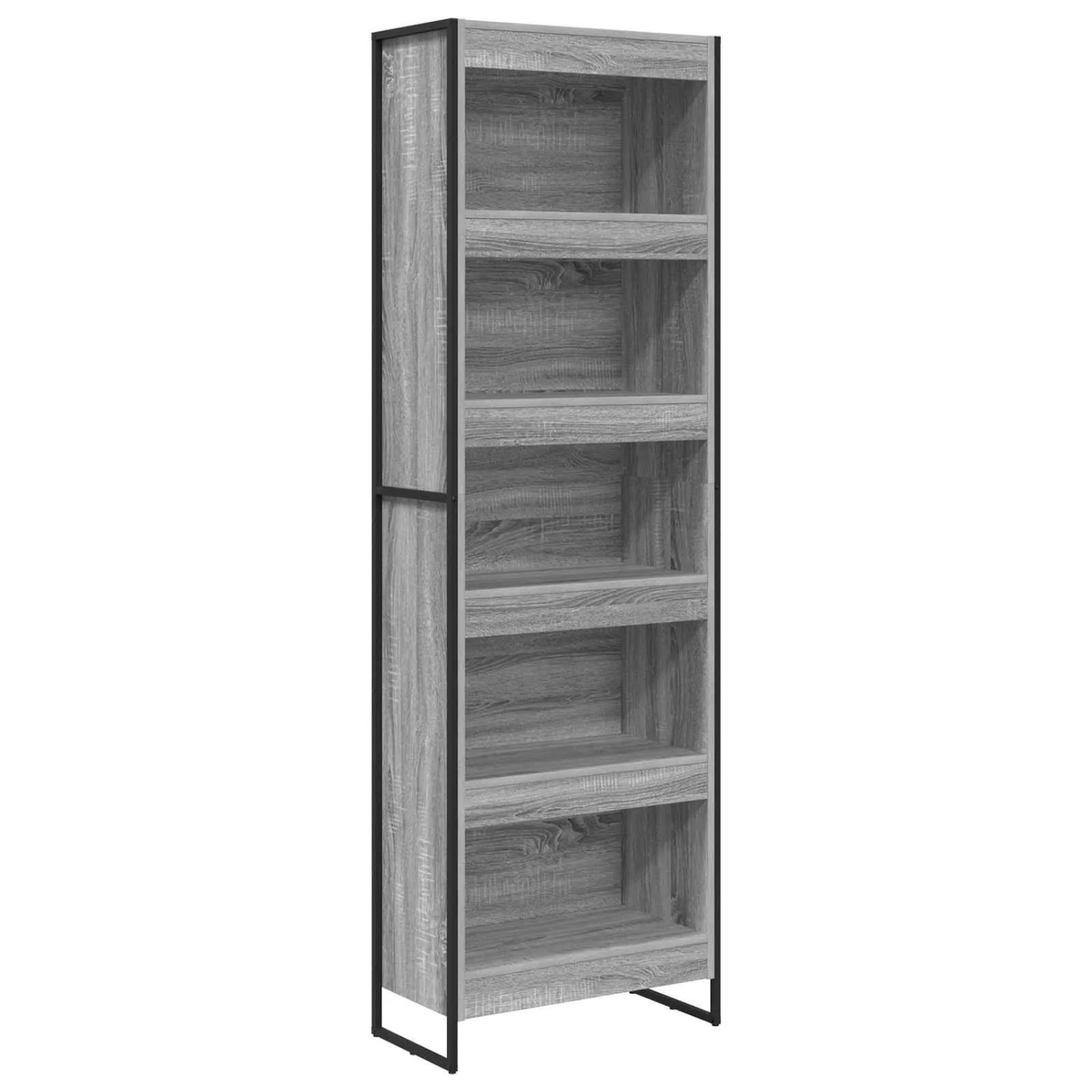 vidaXL Bücherregal 2-Tlg Graues Sonoma 80 x 30 x 155 cm Holzwerkstoff 34030 günstig online kaufen