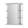 Weißer Sieper Spiegelschrank Havana LED, 55x66 cm, mit Glasablagen und Beleuchtung.
