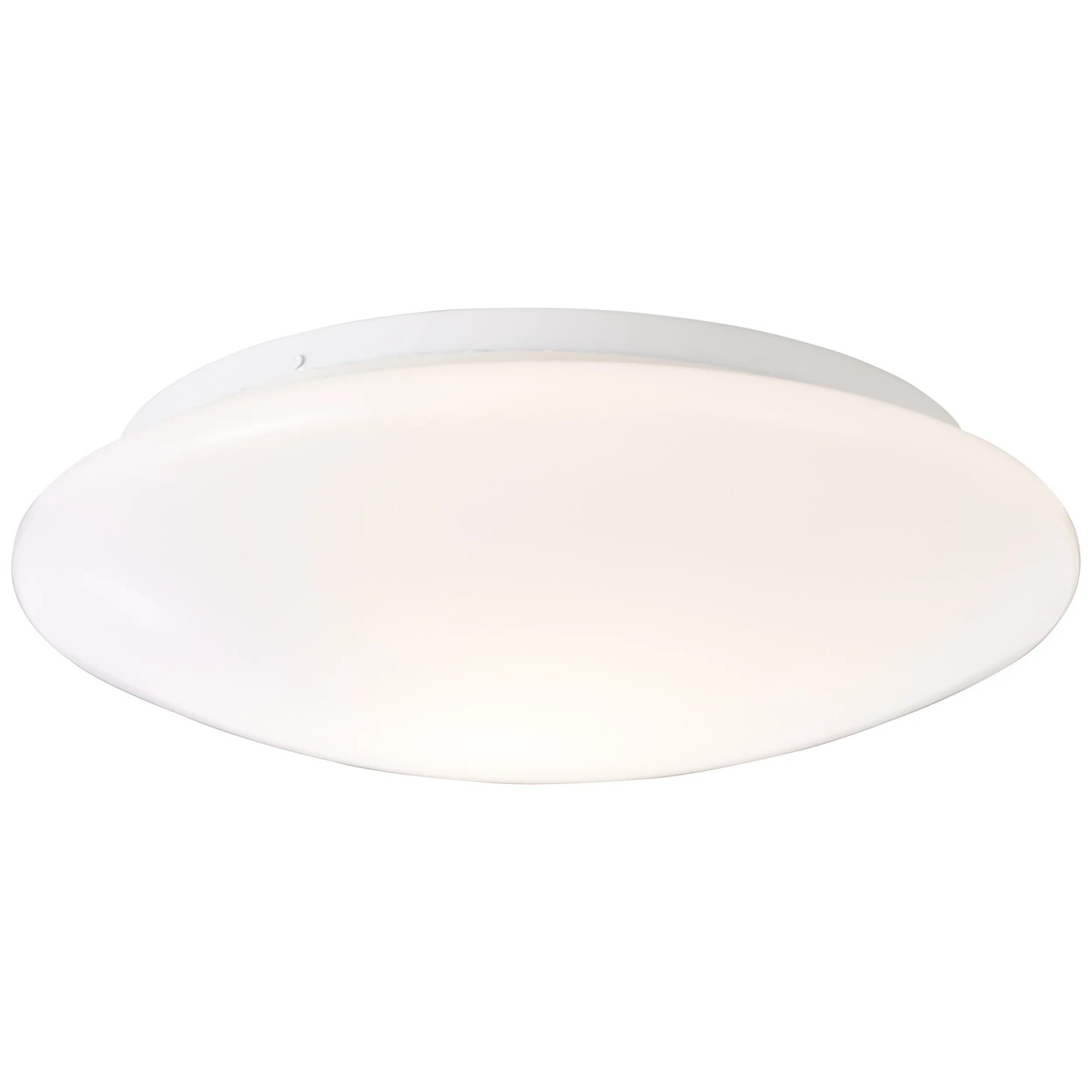 Weiße Brilliant Farly Außen- und Deckenleuchte aus Metall und Kunststoff.