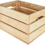 Große, unbehandelte Holz-Allzweckkiste (20,5 l) mit Tragegriffen für Lagerung und Transport.