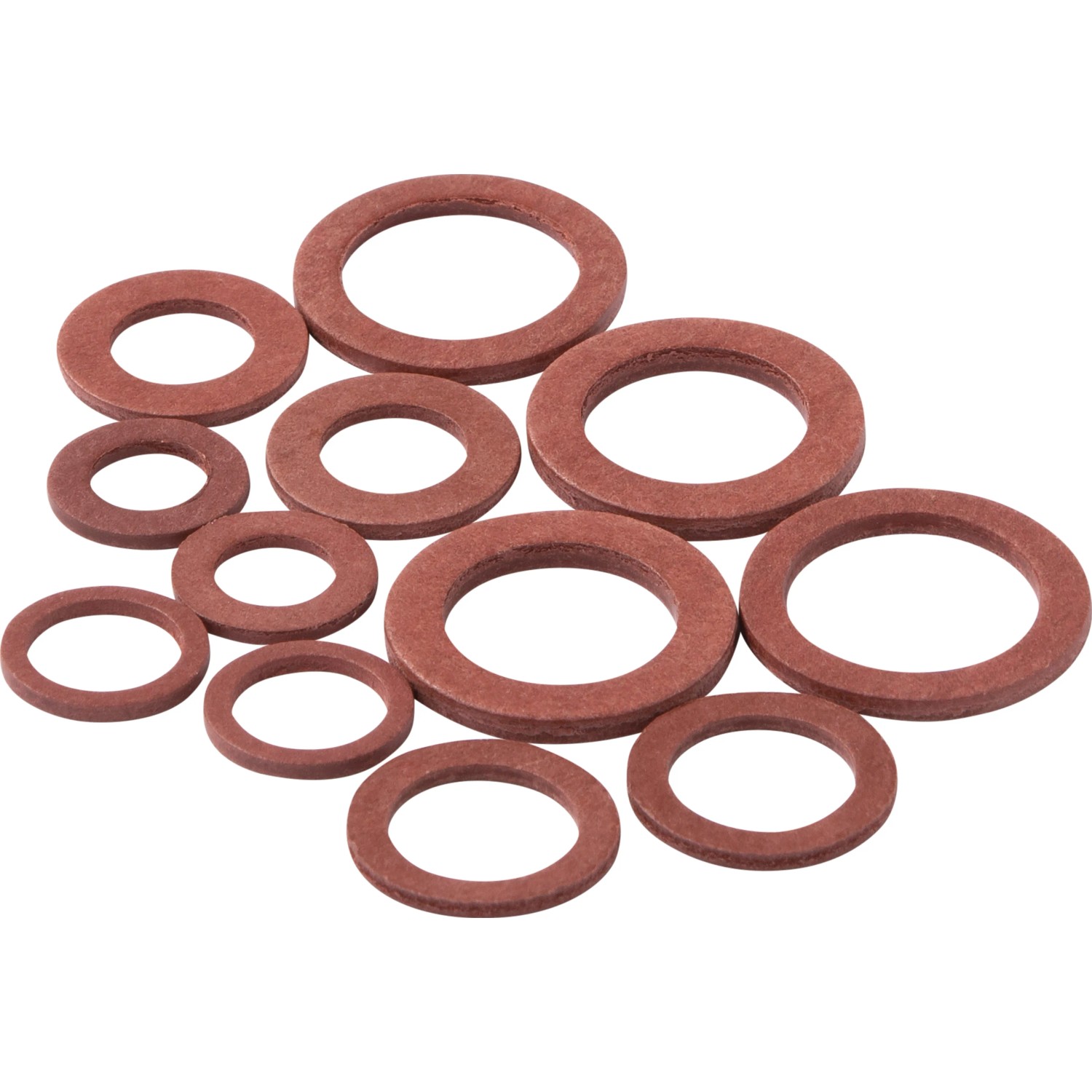 KÖRO Vulkanfiberringe für Überwurfmutter 3/8 Zoll 1/2 Zoll 3/4 Zoll 12-teilig