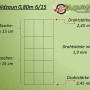 Detailansicht Aquagart Wildzaun 80/6/15: Maschenstruktur und Drahtstärken des Knotengeflechts.