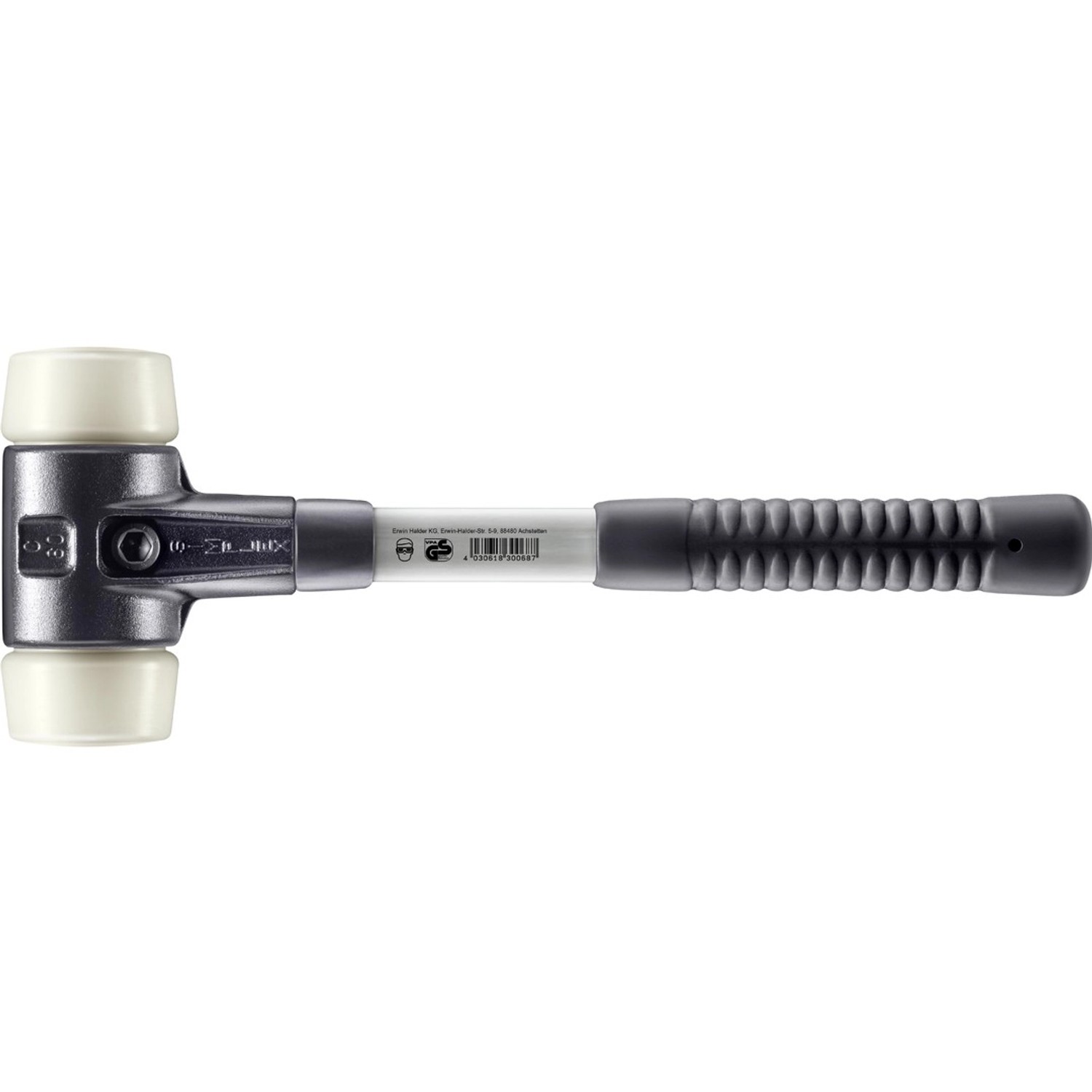Halder Simplex Schonhammer Ø 60 mm Nylon mit Verstärktem Tempergussgehäuse günstig online kaufen