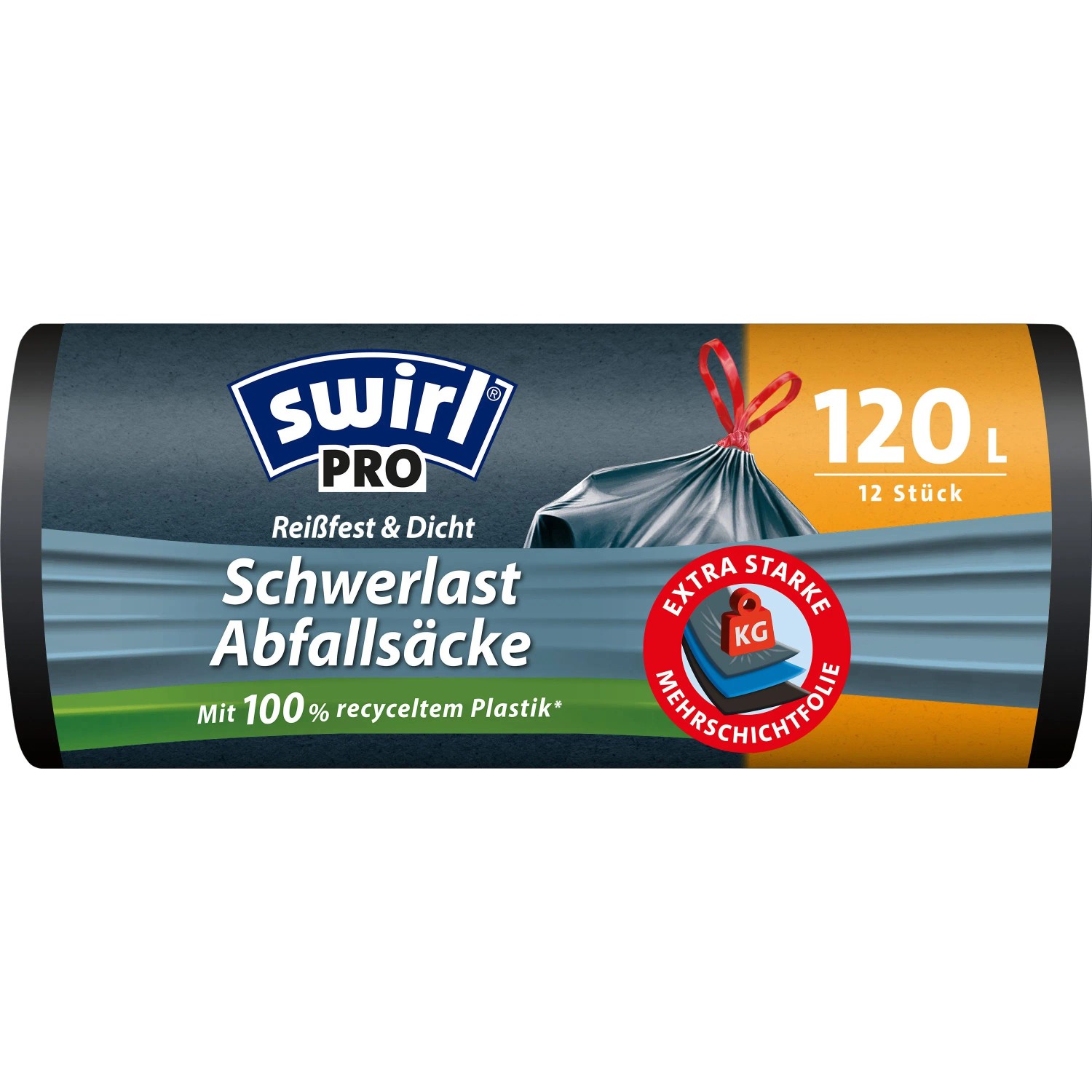 Swirl® Profi Schwerlast-Abfallsäcke 120L, 12 St