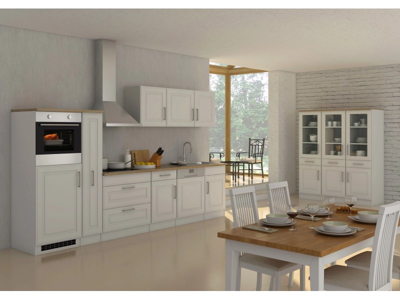 Held Möbel Küchenzeile Landhaus Weiß bei E-Geräten cm OBI Rom Matt mit 330 kaufen