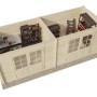 Alpholz Gartenhaus Maria Twin mit Pultdach, 601x275 cm, 40 mm Wandstärke, Pinie.