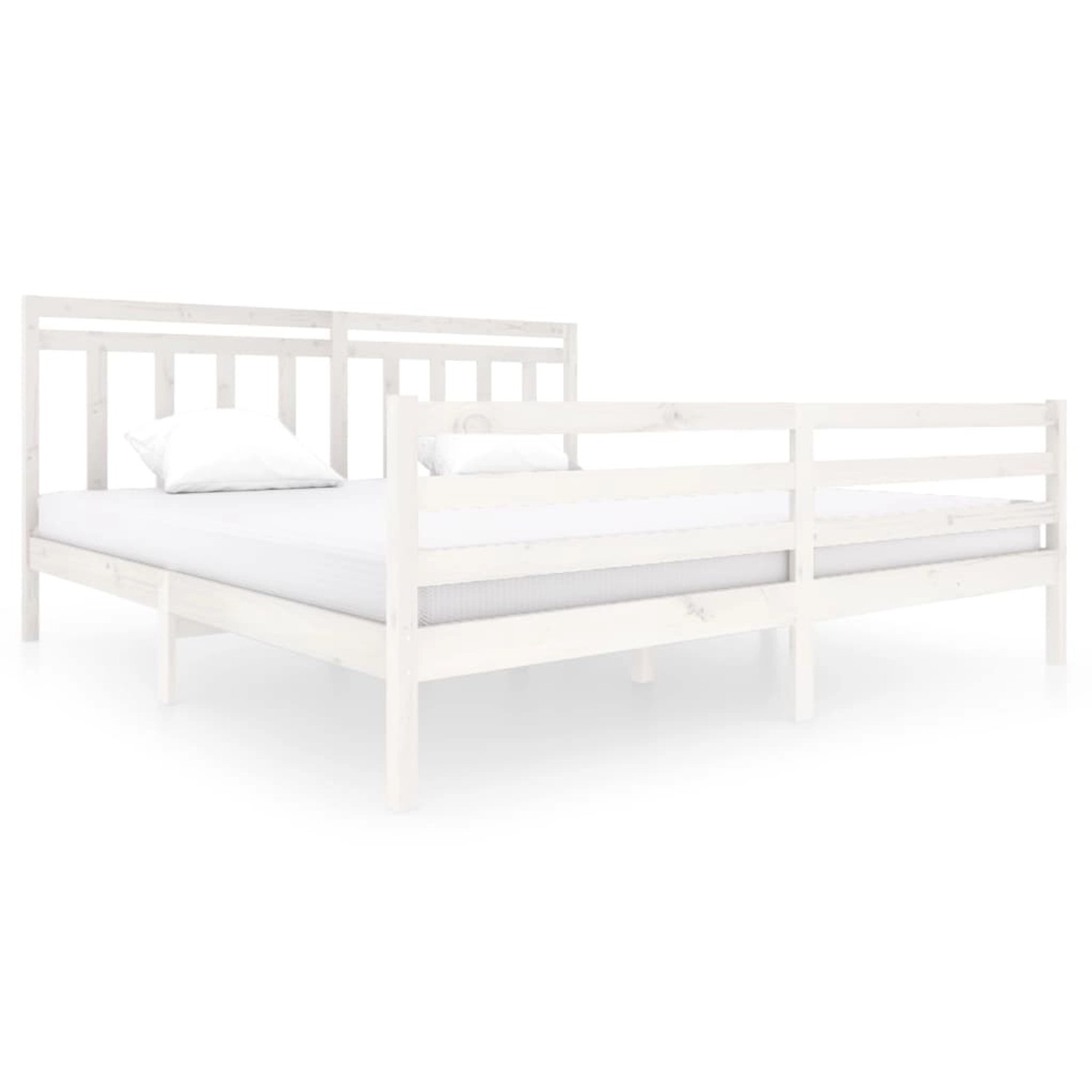 Vidaxl Massivholzbett Weiß 200x200 Cm günstig online kaufen