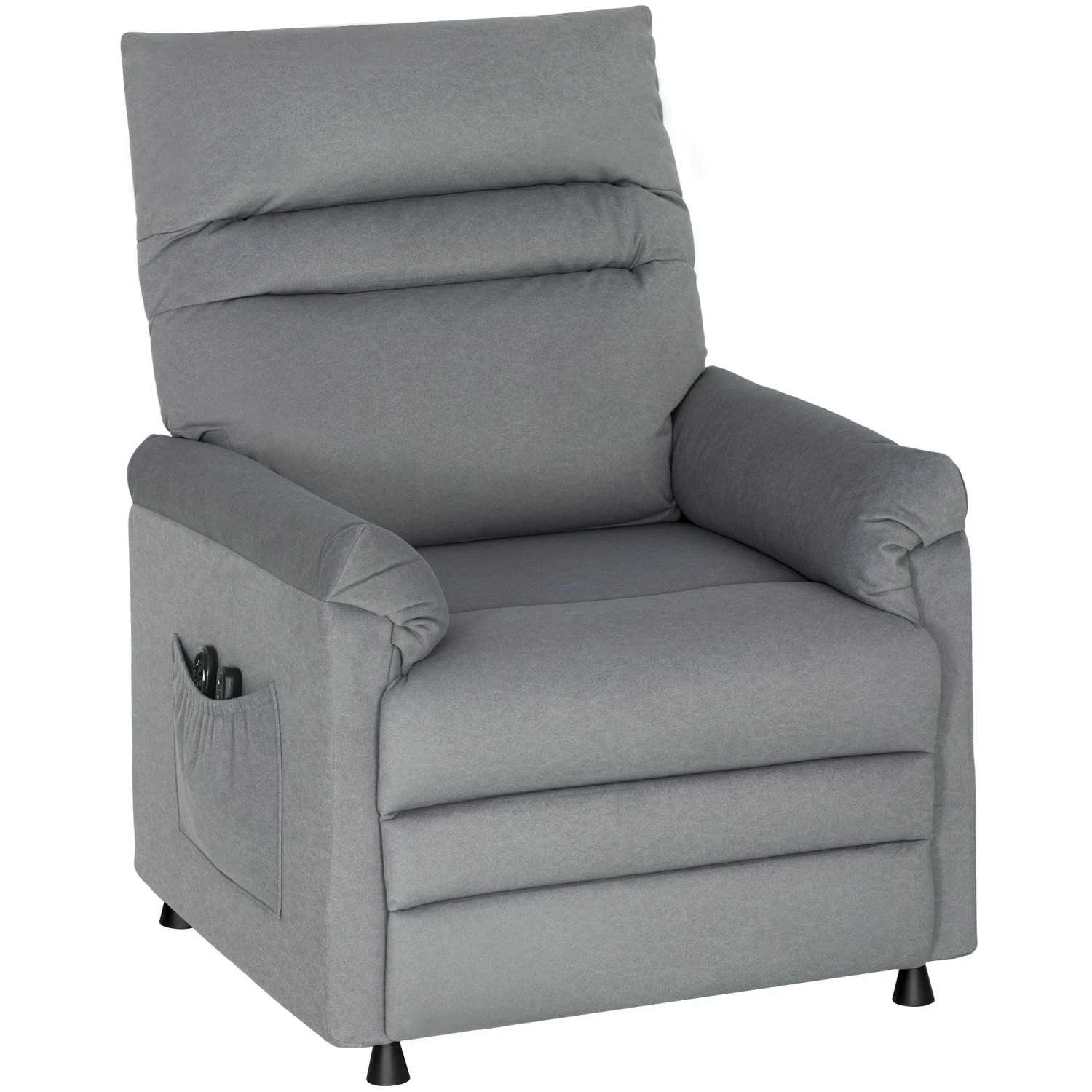 HOMCOM Relaxsessel Samt Stahl 99L x 82B x 106H cm Grau