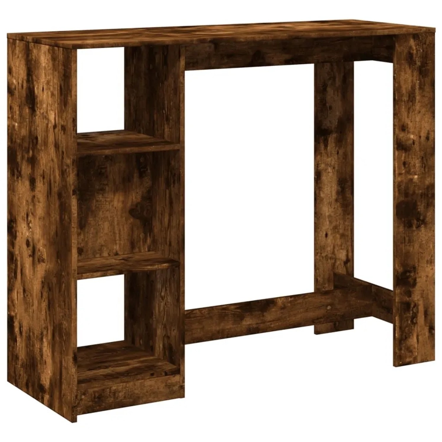 vidaXL Bartisch mit Regal Räuchereiche 124x46x103,5 cm Holzwerkstoff 854395 günstig online kaufen