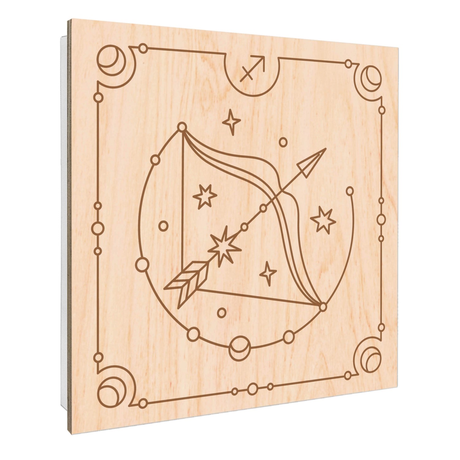 Banjado Schlüsselkasten mit Holzfront 30x30cm Weiß Scharnier Links 50 Haken günstig online kaufen