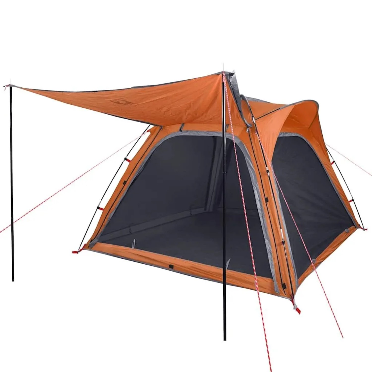vidaXL Campingzelt 4 Personen Grau und Orange Quick Release Wasserfest 9435 günstig online kaufen