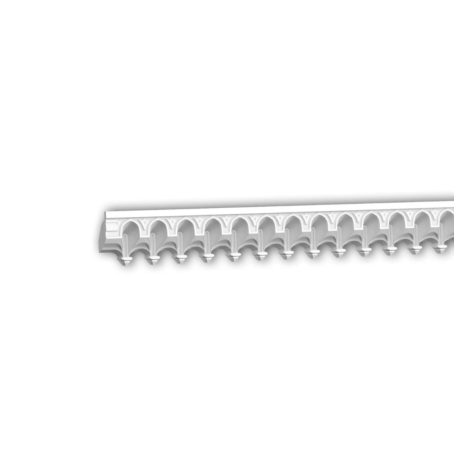 PROFHOME 150501 Eckleiste Deckenleiste Zierleiste Stuckleiste Oriental 2,02 m 202 cm x 5,2 cm x 9,9 cm Weiß