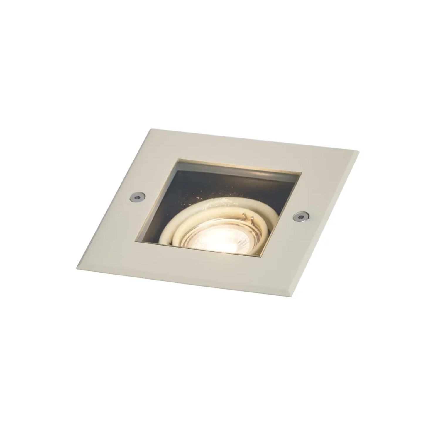 QAZQA Moderner Bodeneinbaustrahler Beige GU10 50mm Dreh  und Schwenkbar IP65 Oneon