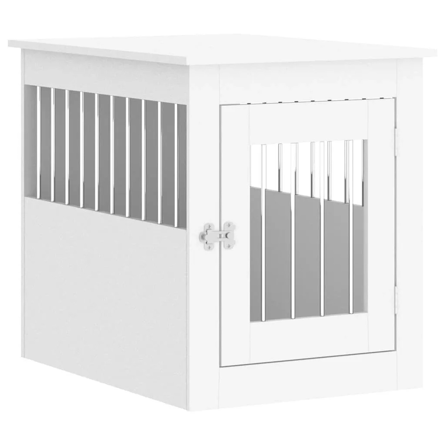 vidaXL Hundekäfig im Möbelstil Weiß 55x75x65 cm Holzwerkstoff 838316