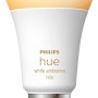 Philips Hue E27 LED-Lampe, White Ambiance, 1100 lm, 1er-Pack. Warmweißes Licht.