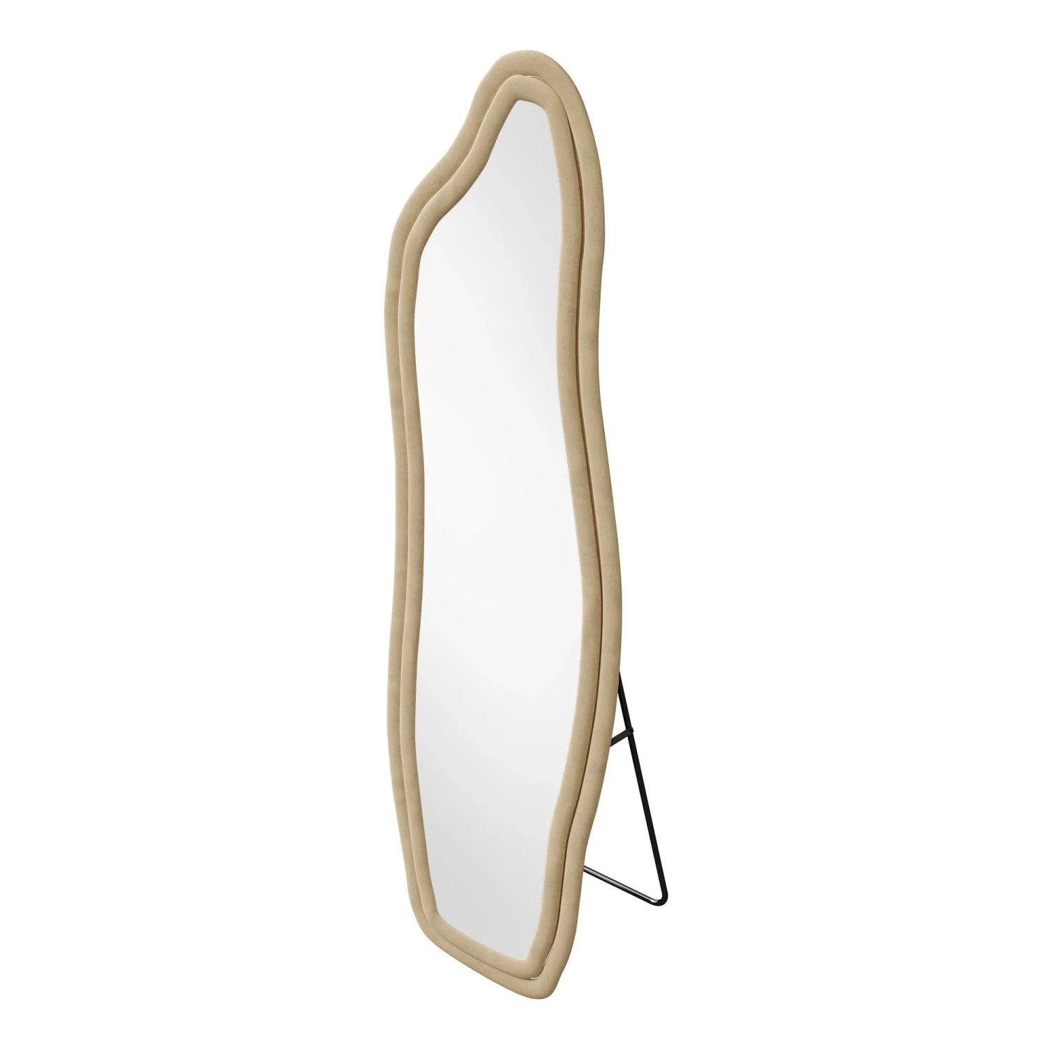 PXloue Ganzkörperspiegel 160x50cm Hängend oder Lehnend mit Samtrahmen für Schlafzimmer Wohnzimmer