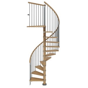 Dolle Spindeltreppe Winnipeg Eiche geölt Höhe bis 270 cm Ø 120 cm FSC®