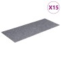 vidaXL Stufenmatten Selbstklebend 15 Stk 60x25 cm Hellgrau Rechteckig 326915_3