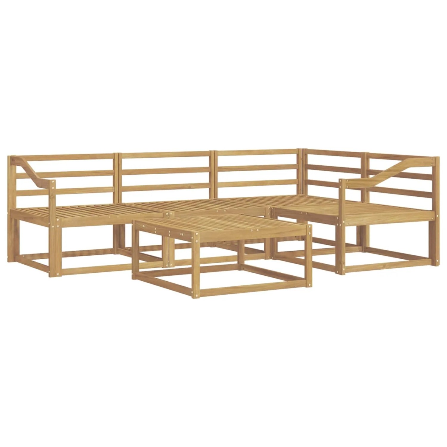 vidaXL Outdoor-Sofagarnitur 5 Stk Weiß 79 x 79 x 37 cm 3386423