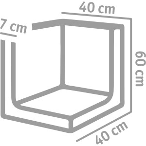 Diephaus L-Stein Ecke, unbewehrt, grau, 60x40x40x7 cm, zur Beet- und Böschungsbefestigung.