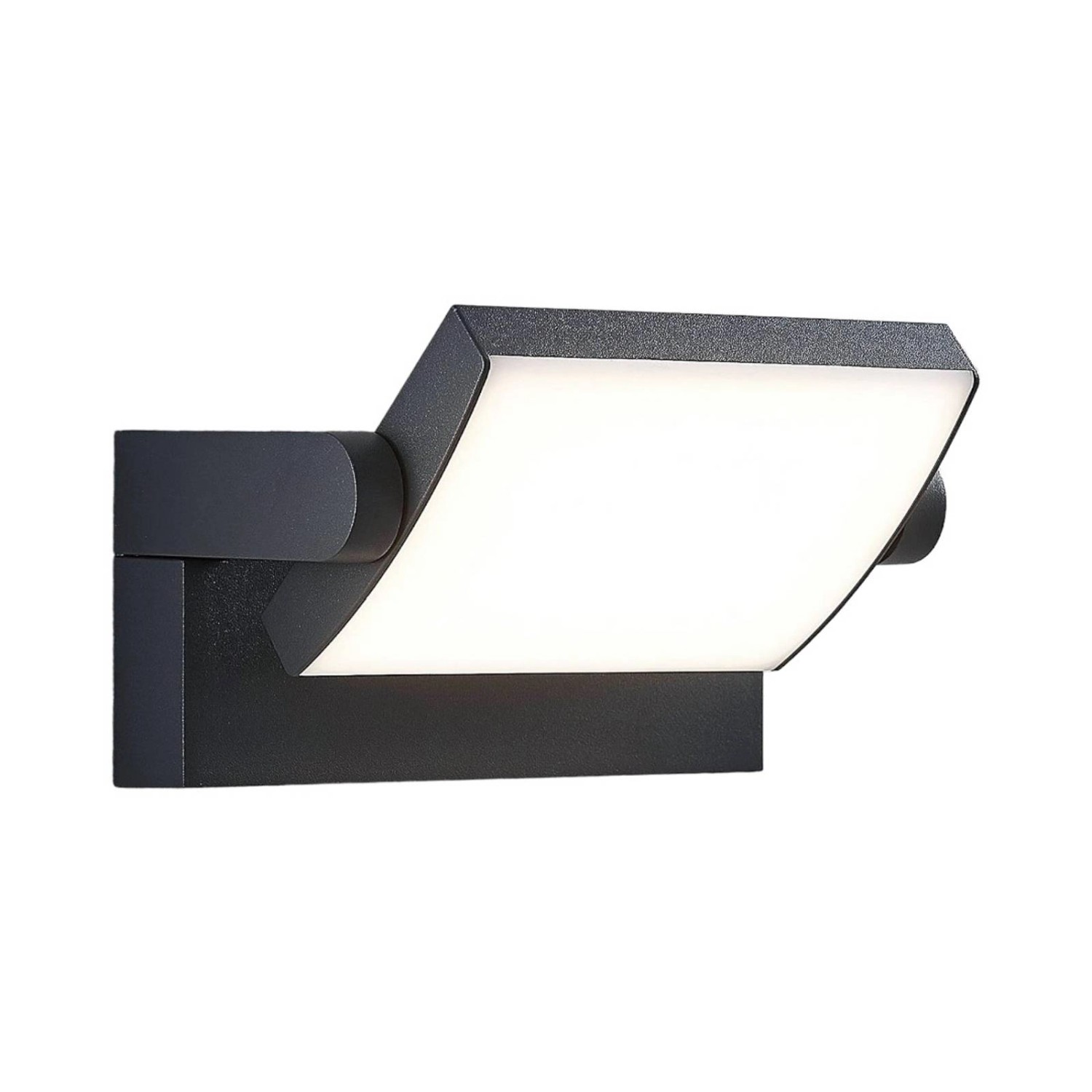 Lindby LED Wandleuchte Außen Sherin 9932020 Spritzwassergeschützt Modern in Schwarz aus Aluminium 1-flammig