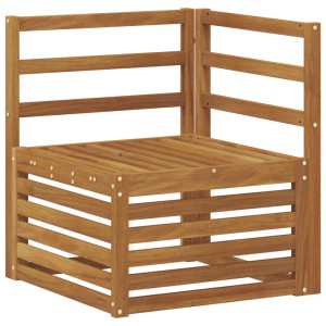 Eckteil des vidaXL Ecksofa Sets aus Akazienholz in Natur für den Garten.