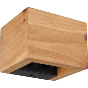 Moderne Globo LED-Wandleuchte Alina aus dunklem Holz, 1-flammig, für stimmungsvolle Beleuchtung.