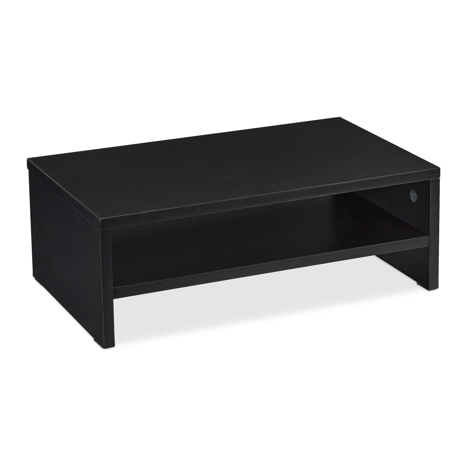 Relaxdays Monitorständer Spanplatte Schwarz Rutschfest 14 cm x 40 cm x 23,5 cm 2,2 kg