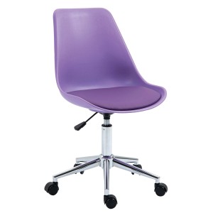 Lila Svita Eddy Kinderschreibtischstuhl, Drehstuhl mit Rollen und Höhenverstellung.