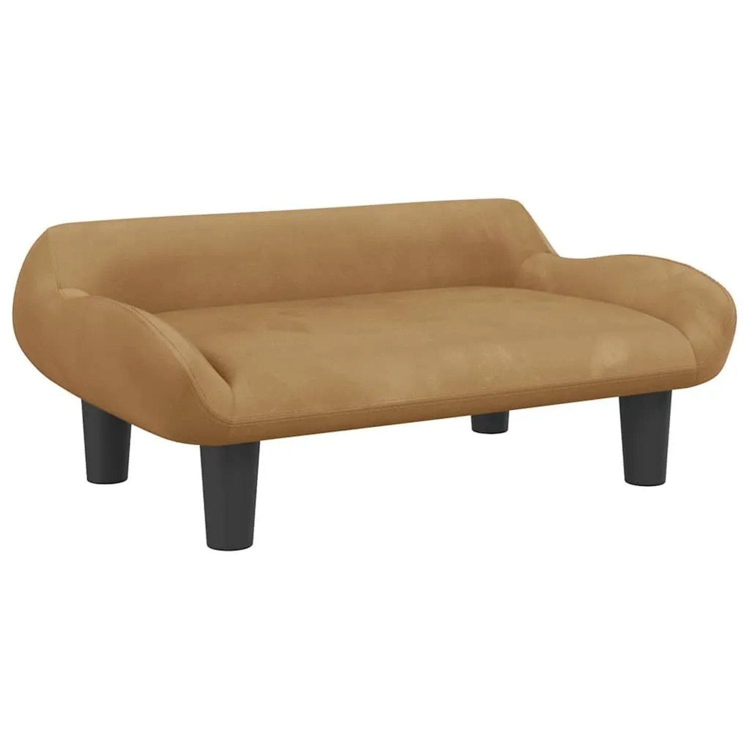 vidaXL Kindersofa Braun 70x40x24 cm Samt 3196354
