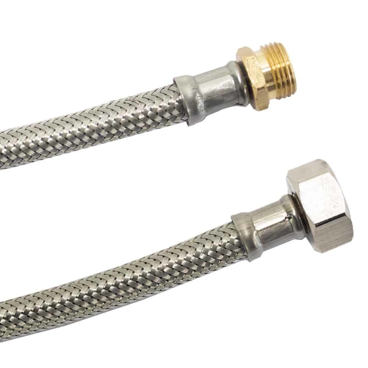 Klasebo Panzerschlauch  Edelstahl DN8 3/8 AG X 1/2 ÜM 1500mm Flexibel DVGW