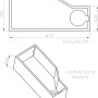 Technische Zeichnung Ottofond Wannenträger Cello 150 cm Typ A mit Maßen.