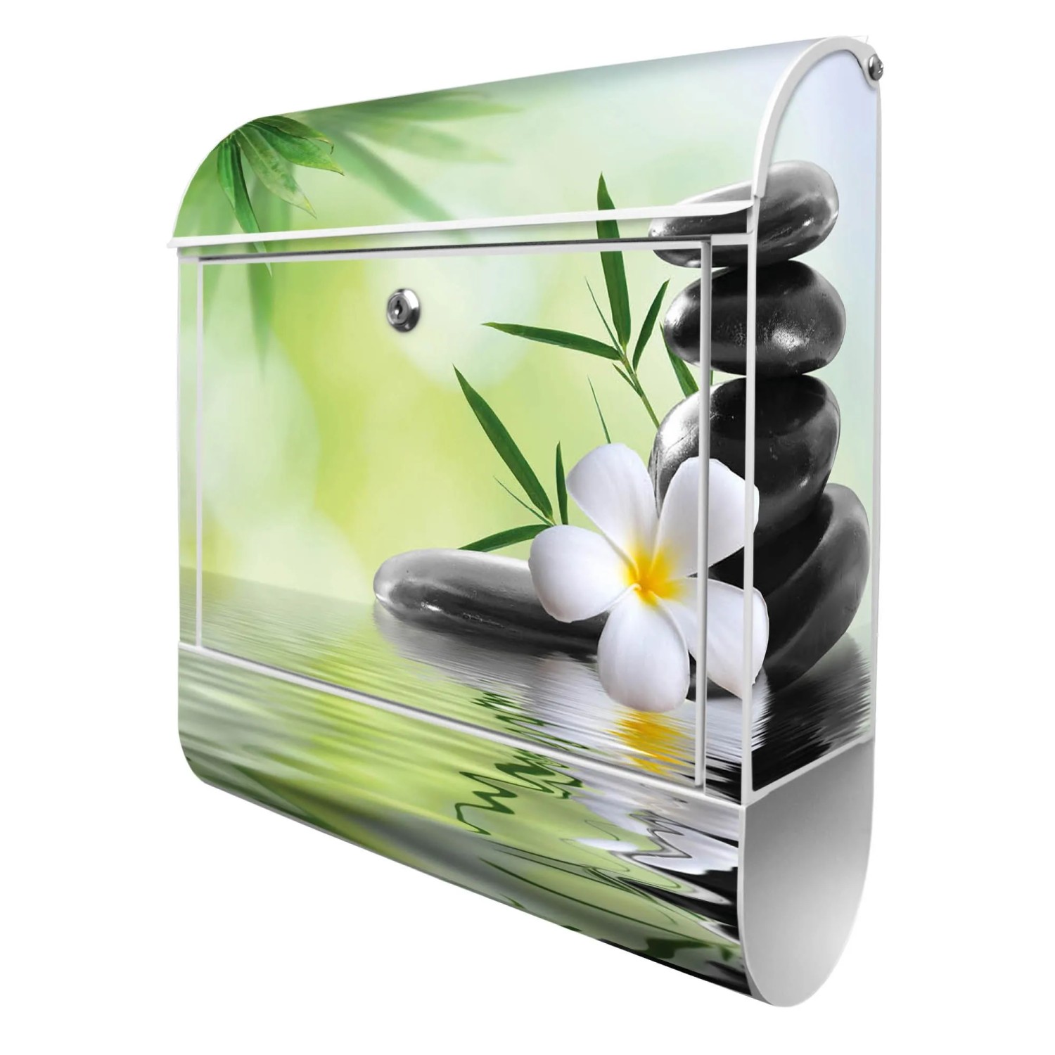 Banjado Design Briefkasten Weiß Pulverbeschichtet 39x47x14cm 2 Schlüssel Mi günstig online kaufen