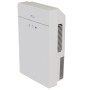 TroniTechnik Luftentfeuchter EF03 mit 2,2L Tank und Schlauchanschluss, weiße Glasfront.