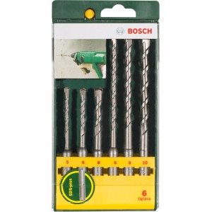 Bosch Bohrer-Set Promoline SDS-plus S2, 6-teilig für Bohrhämmer.