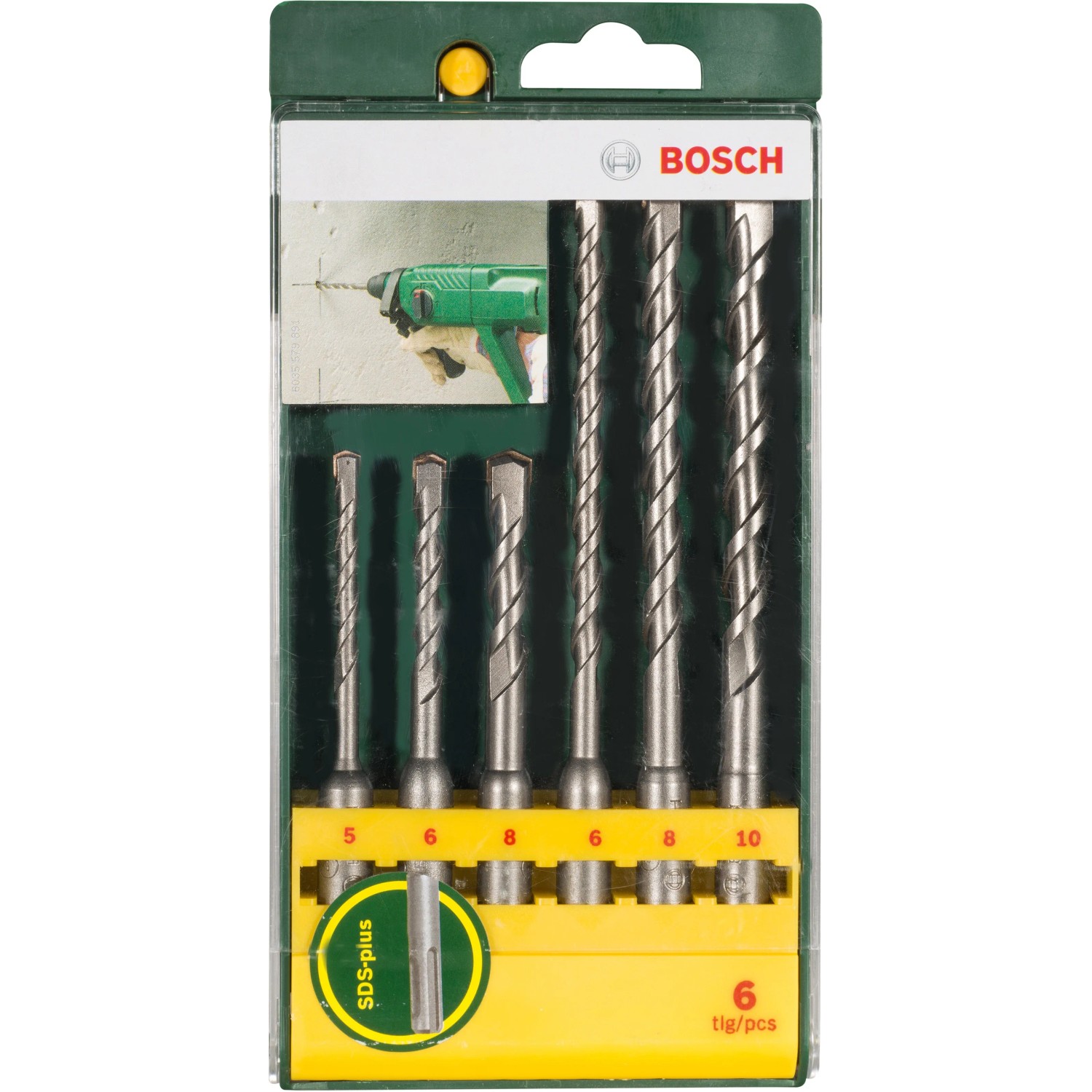 Bosch Bohrer-Set Promoline SDS-plus S2, 6-teilig für Bohrhämmer.