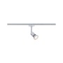 Paulmann URail Schienenspot Salt Chrom Matt, ein moderner LED-Spot mit leuchtendem Licht an einer Schiene.
