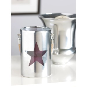 Dekorative Glasvase mit Spiegeleffekt, veredelt mit Rust-Oleum Spiegeleffekt Spray Silber.