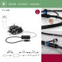 Schwarze Paulmann LED-Lichterkette Yuna Plug & Shine, 5m, warmweiß, IP44 Spritzwasserschutz für außen.