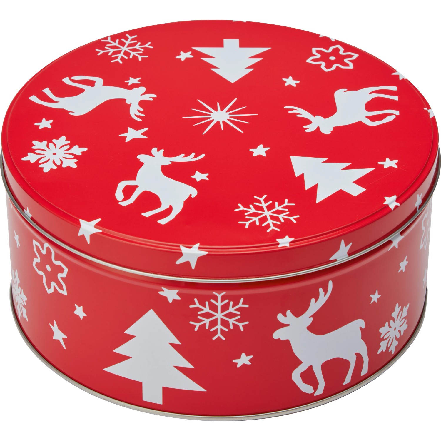 Weihnachts-Plätzchendose 3er-Set Zink Rot-Weiß kaufen bei OBI