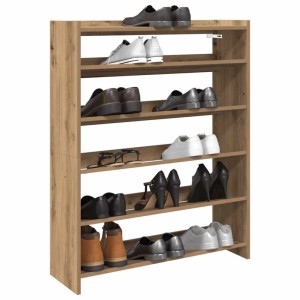 vidaXL Schuhregal Artisan-Eiche 80x25x100 cm Holzwerkstoff 859904