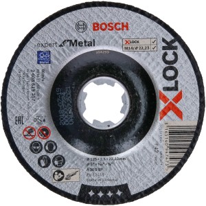 Bosch X-Lock Trennscheibe Expert for Metal, Ø 125mm, gekröpft, für Winkelschleifer.