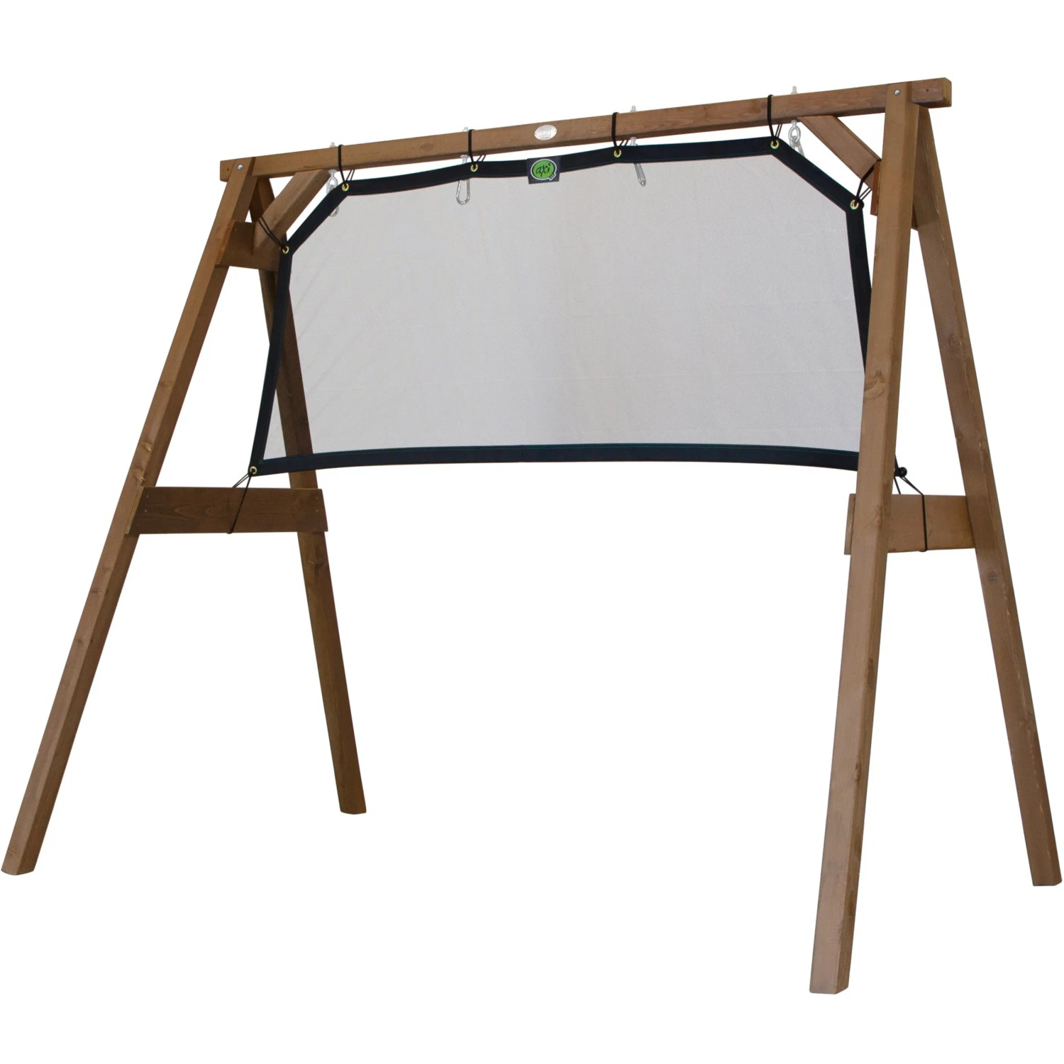 Axi 4-in-1 SportsFun Schaukelgestell aus Holz mit Netz für Fußball, Tennis, Volleyball oder Badminton.