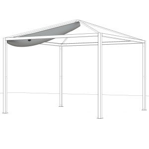 Siena Garden Schutzhülle für Schattenmanufaktur Comuna Aquashield, hellgrau.