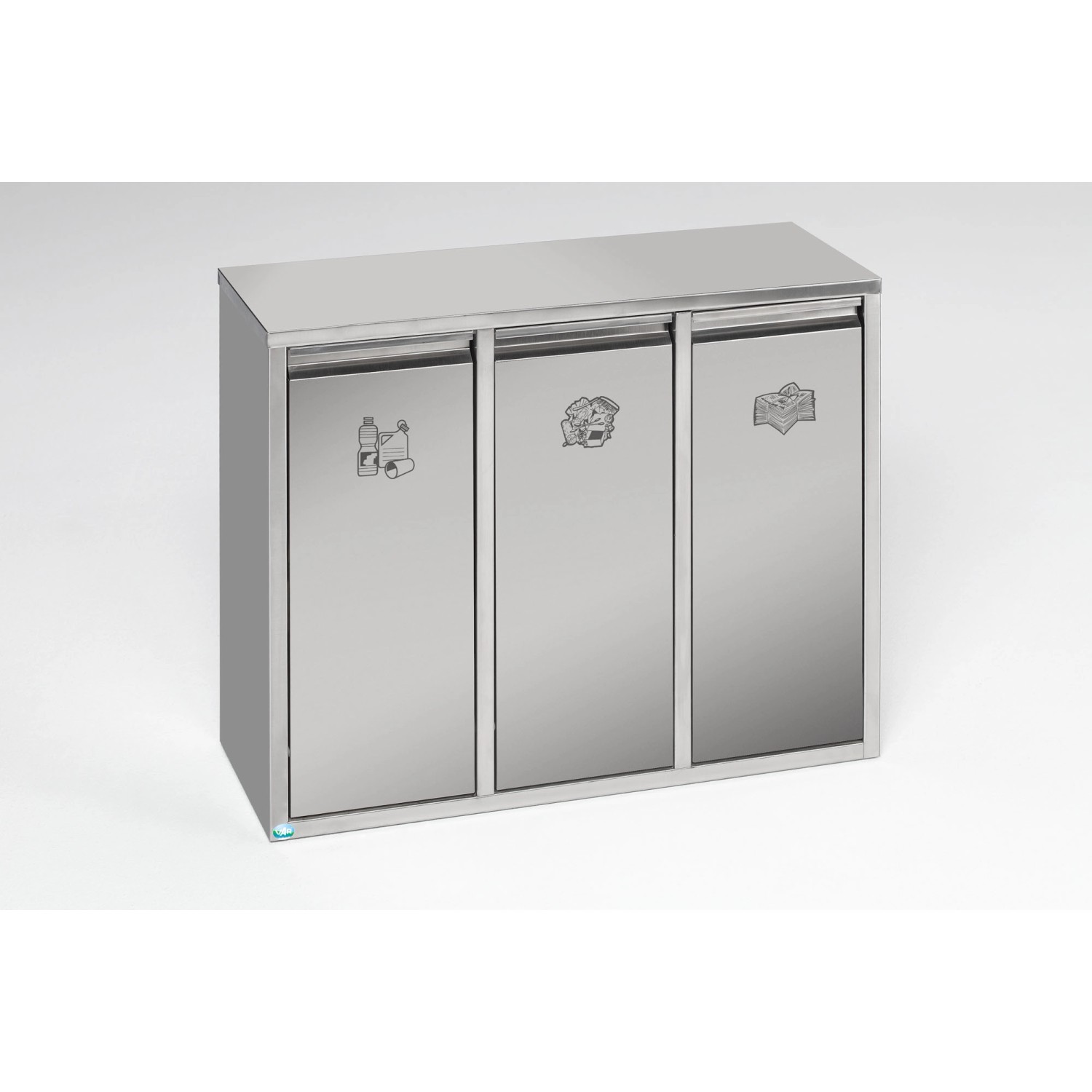 PROREGAL Wertstoffsortiersystem Mit 3 Klapptüren Stand Oder Wandbefestigung günstig online kaufen