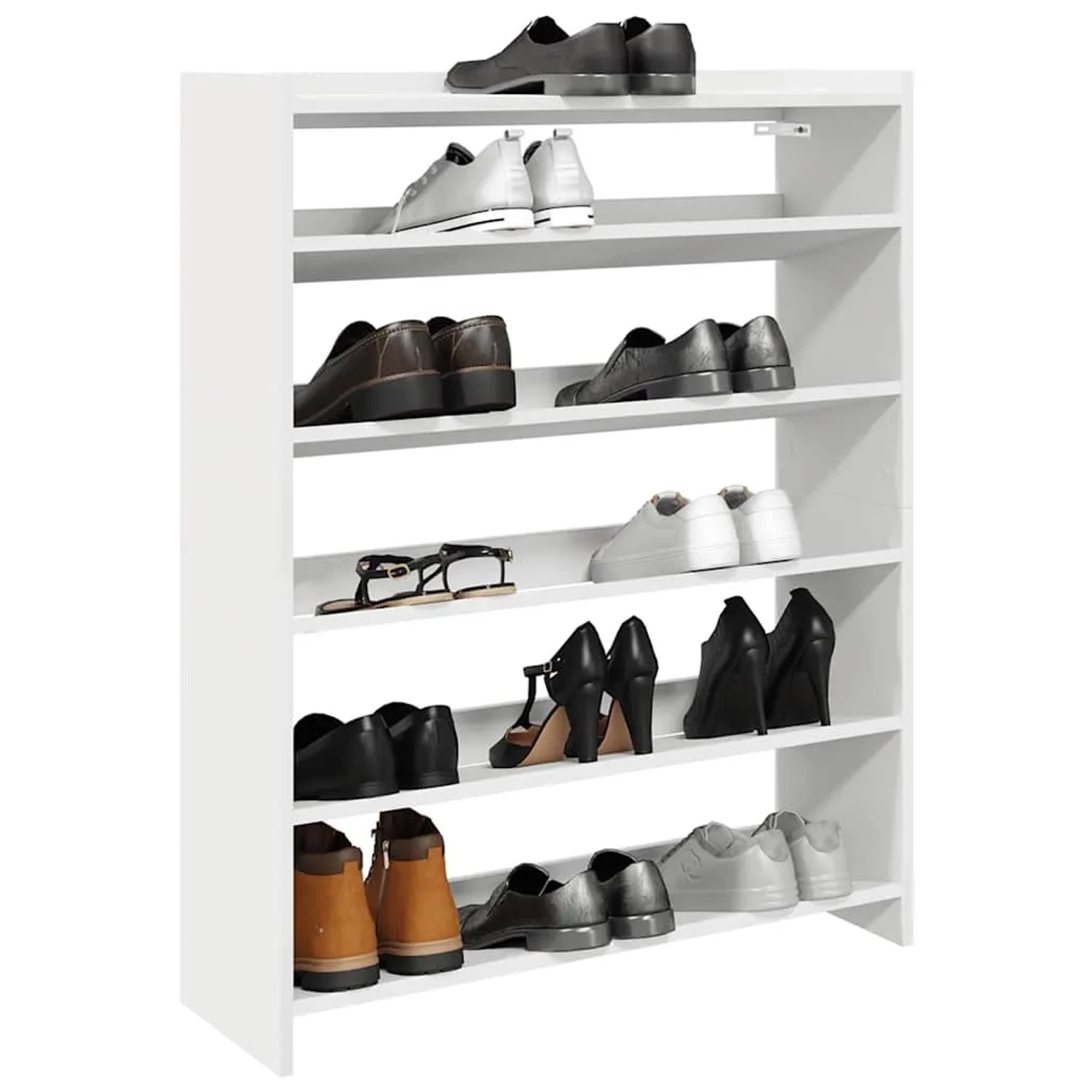 vidaXL Schuhregal Weiß 80x25x100 cm Holzwerkstoff 859896_2