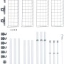 Wenko Teleskop-System Herkules Duo, Einzelteile für variable, textile Aufbewahrung.