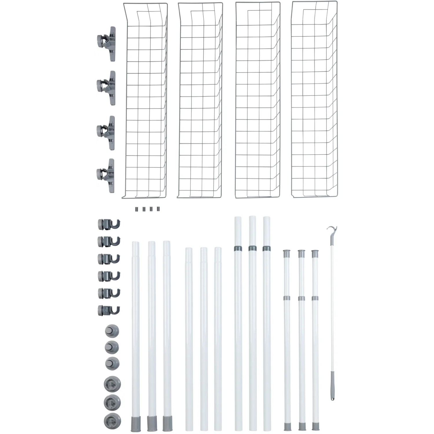 Wenko Teleskop-System Herkules Duo, Einzelteile für variable, textile Aufbewahrung.