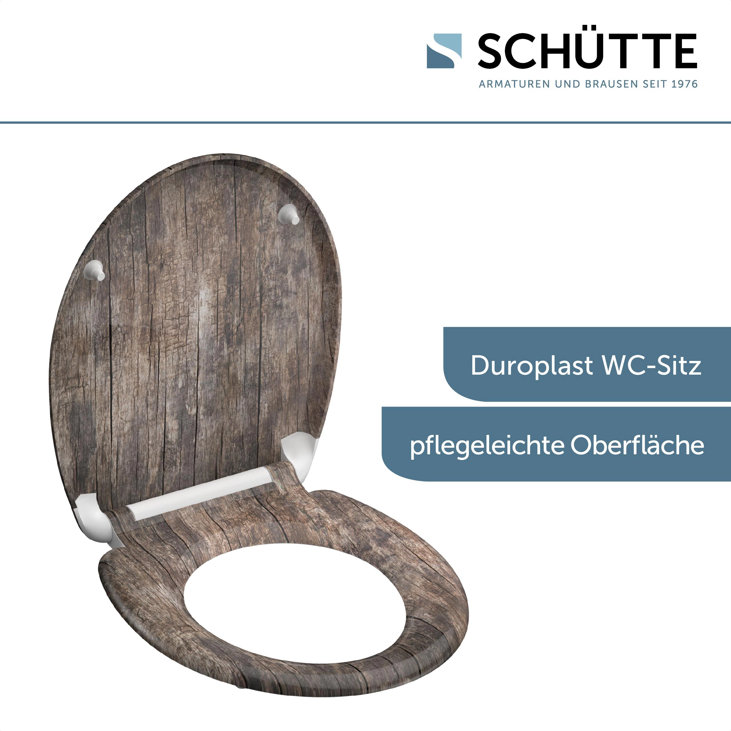 WC-Sitz OLD WOOD • Duroplast • Mit Absenkautomatik • SCHÜTTE